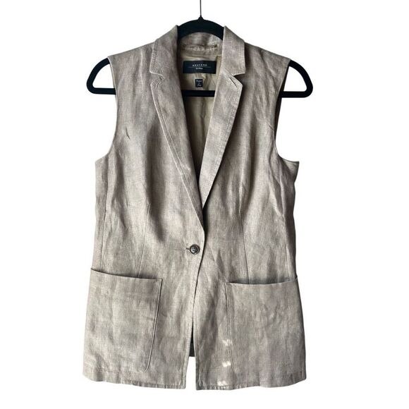 Max Mara Weekend 100% Linen Vest size 4 neutral, glam, vacation - Picture 1 of 8